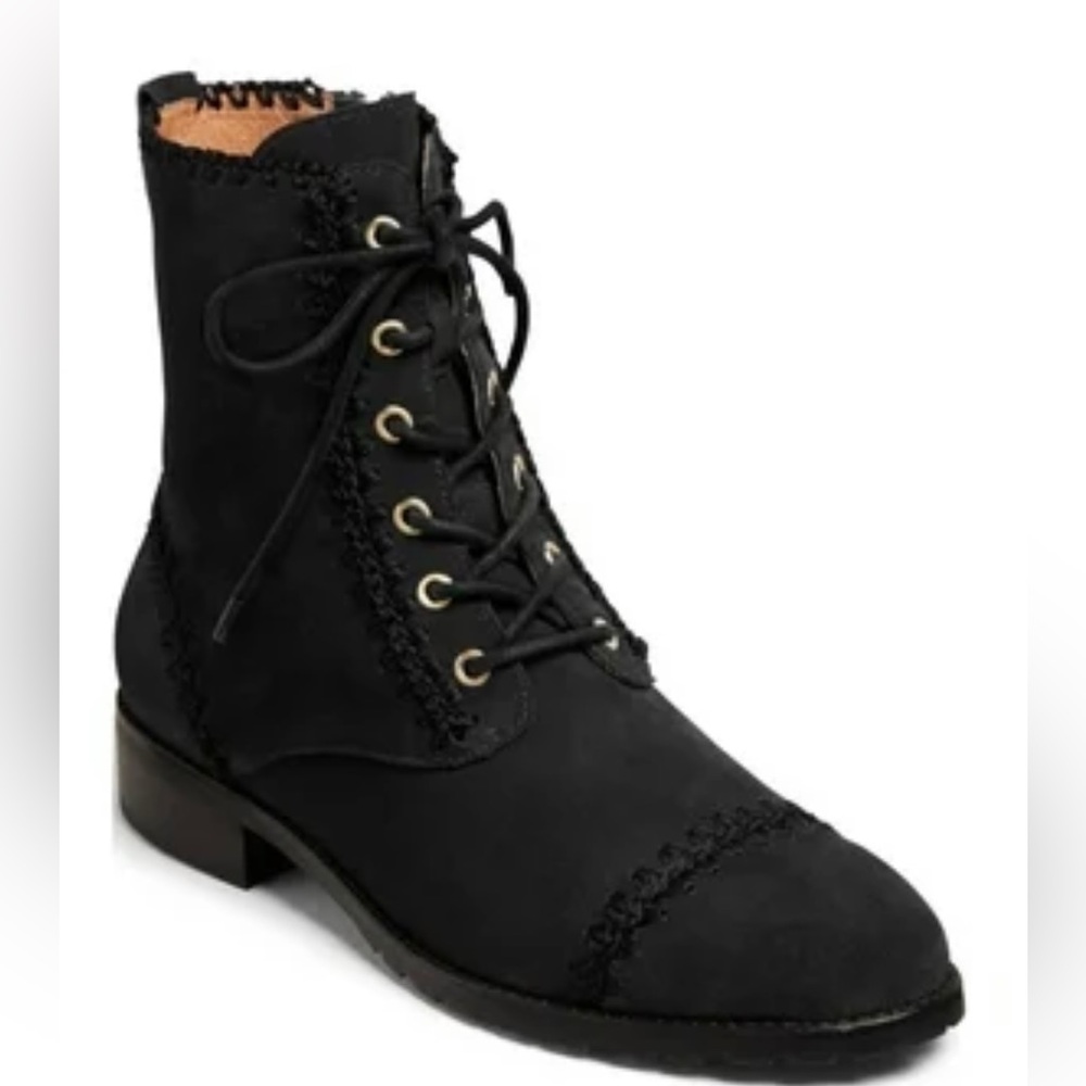 Jack Rogers Size 8 Suede Gemma Lace Up Booties